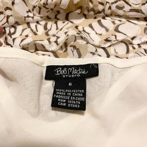 Bob Mackie Leopard Print w Built in Tank Top Womans Size 6 - Picture 10 of 16